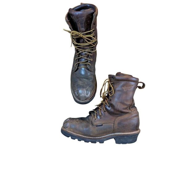 Red Wing Loggermax Boots Mens 10.5 EE Brown Waterproof Steel Toe 4420 Distressed Red Wing Loggermax Boots Mens 10.5 EE Brown Waterproof Steel  main image 2